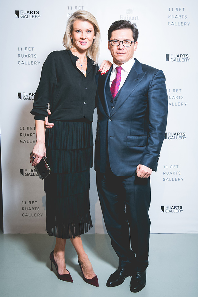 Виктория и Антон Борисевич День рождения RuArts и открытие выставки Василия Кудрявцева (фото 7)