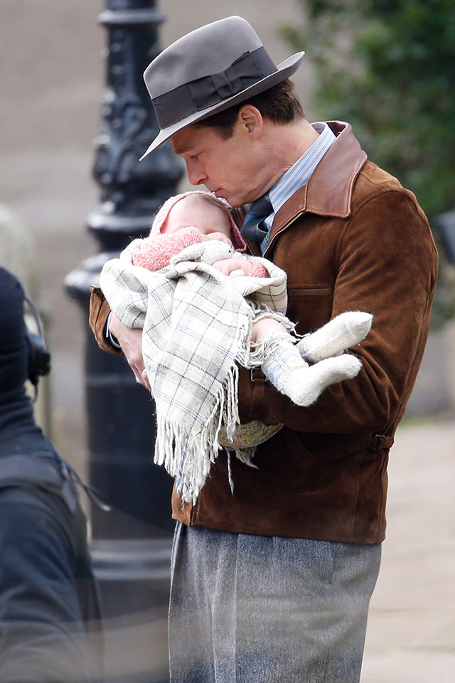 "Пять секунд тишины": первые кадры со съемок военной драмы с Брэдом Питтом и Марион Котийяр (фото 1)