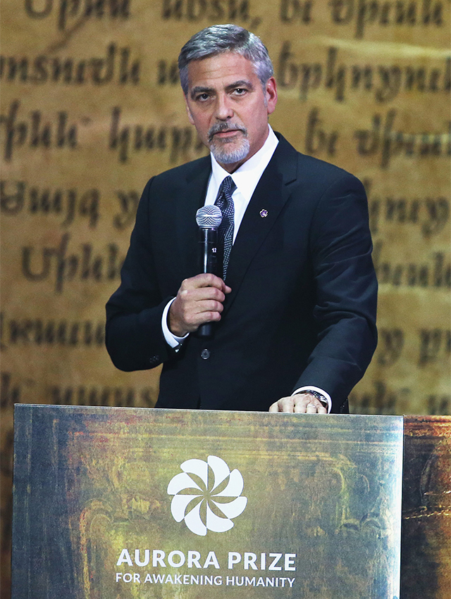 Джордж Клуни прибыл в Ереван для участия в первой церемонии Aurora Prize (фото 7)