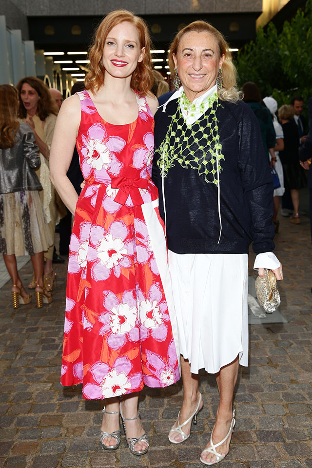 Джессика Честейн и Миучча Прада Гости ужина Prada в Милане (фото 2)
