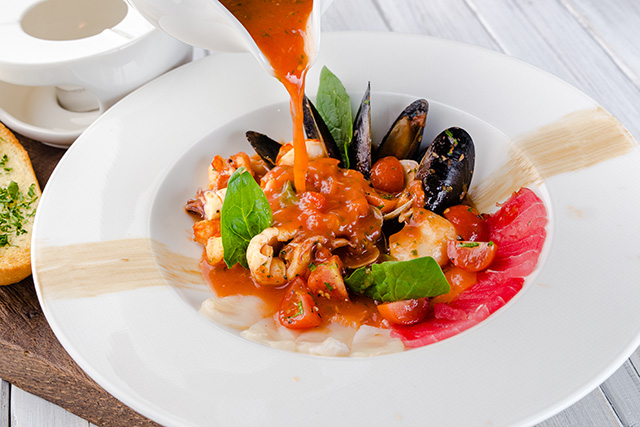 Суп Карпаччо с морепродуктами Duran Bar: гастрономические открытия на Трехгорке (фото 5)