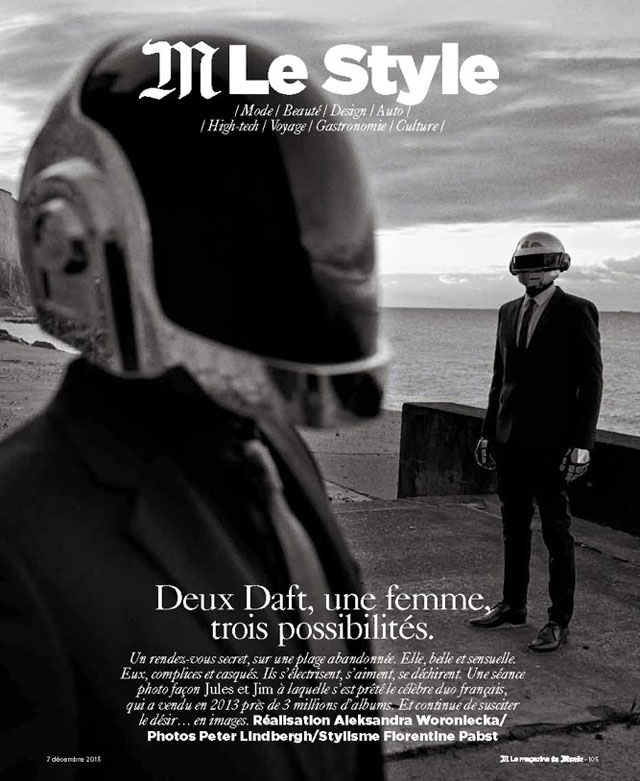 Daft Punk и Саския де Брау в съемке Питера Линдберга (фото 1)