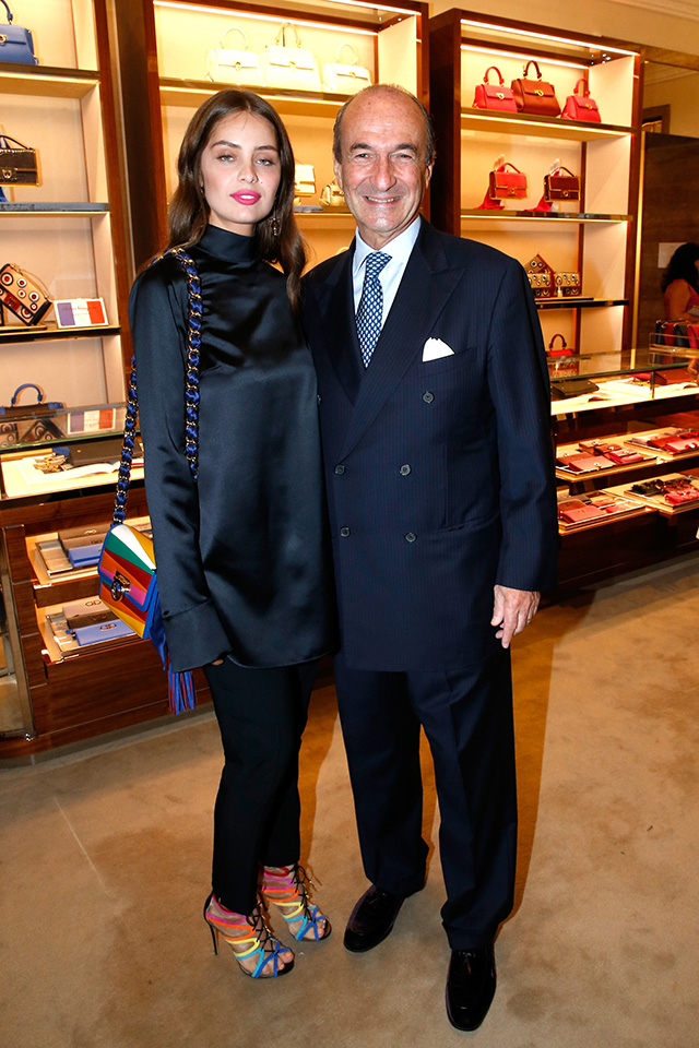 Мари-Анж Каста и Микеле Норса Гости открытия бутика Salvatore Ferragamo в Париже (фото 1)