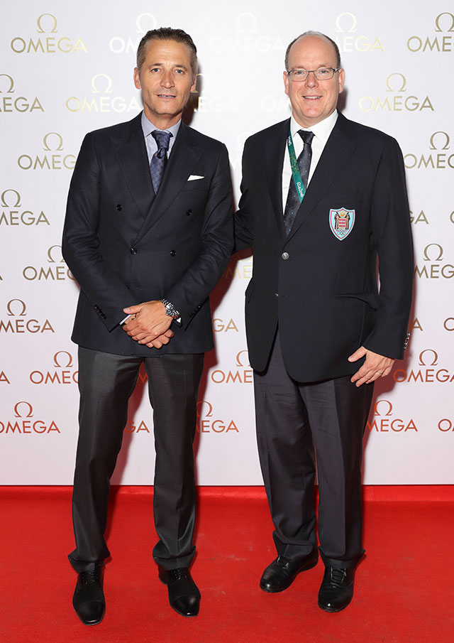 Рейнальд Эшлиманн и принц Монако Альберт II Официальное открытие олимпийского дома Omega (фото 3)