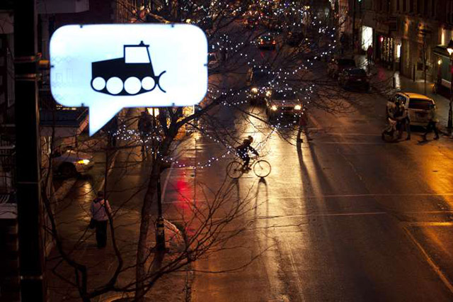 Одна из улиц Монреаля на зиму превратилась в комикс (фото 1)