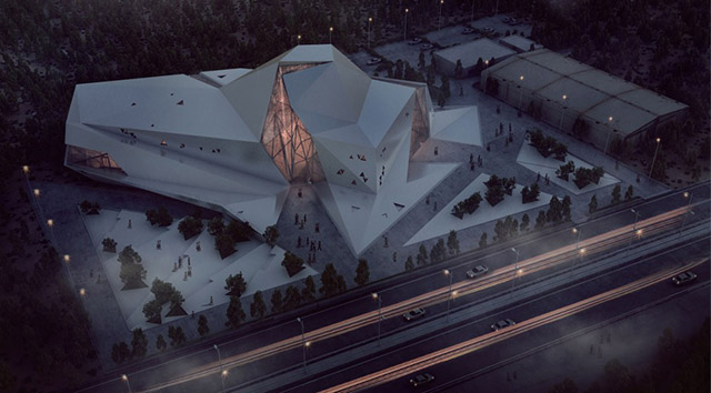 Скалодром в виде камня в Иране (фото 1)