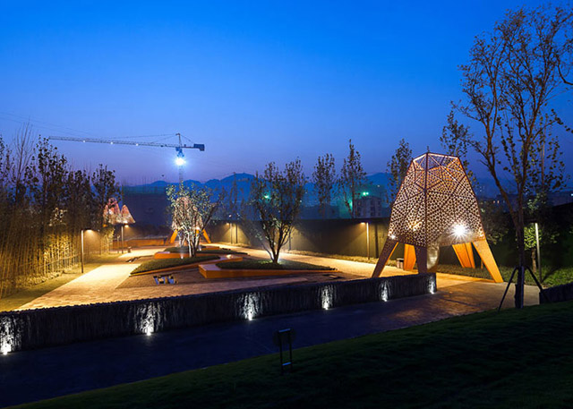 Перфорированные металлические павильоны в Китае (фото 4)