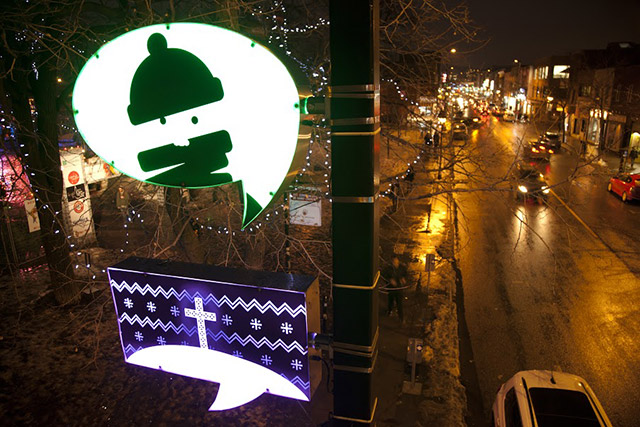 Одна из улиц Монреаля на зиму превратилась в комикс (фото 3)