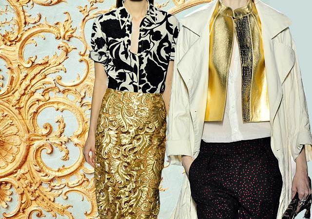 Dries Van Noten Тенденция: жидкое золото (фото 8)