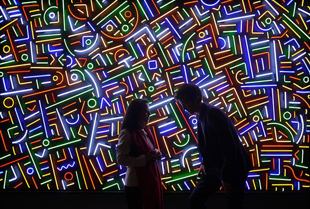 Световая инсталляция City Light в центре Шанхая (фото 1)