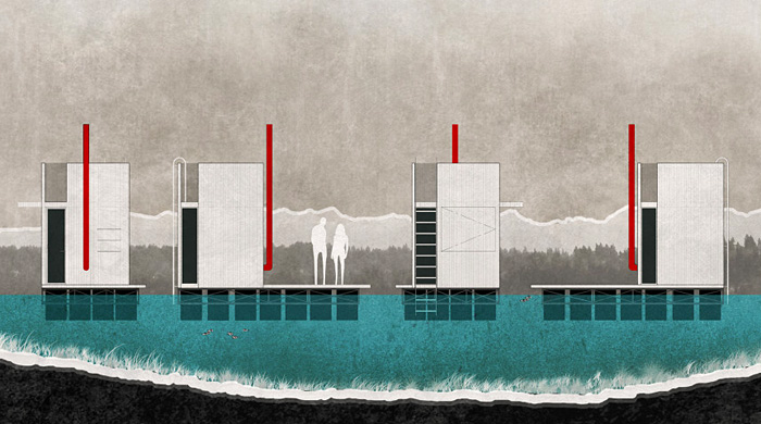 Плавучая сауна от goCstudio в Сиэтле (фото 4)