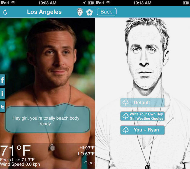 Прогноз погоды с Райаном Гослингом на iTunes (фото 1)