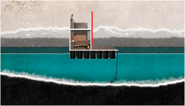 Плавучая сауна от goCstudio в Сиэтле (фото 2)