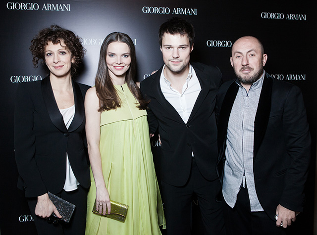 Ксения Раппопорт, Елизавета Боярская, Данила Козловский и Владимир Кехман Открытие бутика Giorgio Armani в Санкт-Петербурге (фото 15)