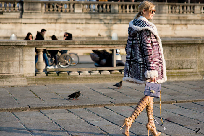 Лена Перминова на неделе моды в париже осень-зима 2013