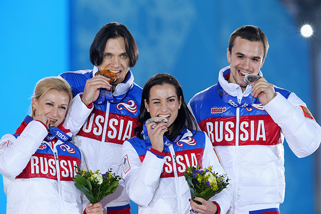 Татьяна Волосожар, Максим Траньков, Ксения Столбова и Федор Климов Олимпийский дневник Полины Киценко. Часть V (фото 10)