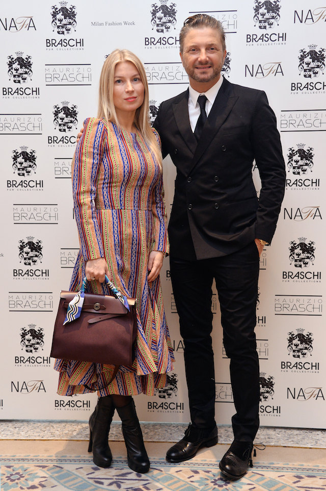 Наталья Валевская и Маурицио Браски Гости презентации Braschi в Милане (фото 6)