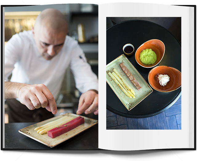 Блюдо недели: тунец со спаржей и кремом из бурраты (фото 10)