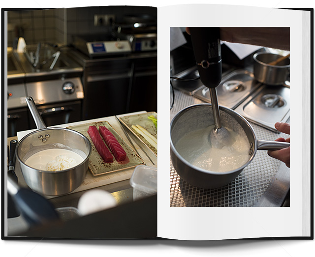 Блюдо недели: тунец со спаржей и кремом из бурраты (фото 7)