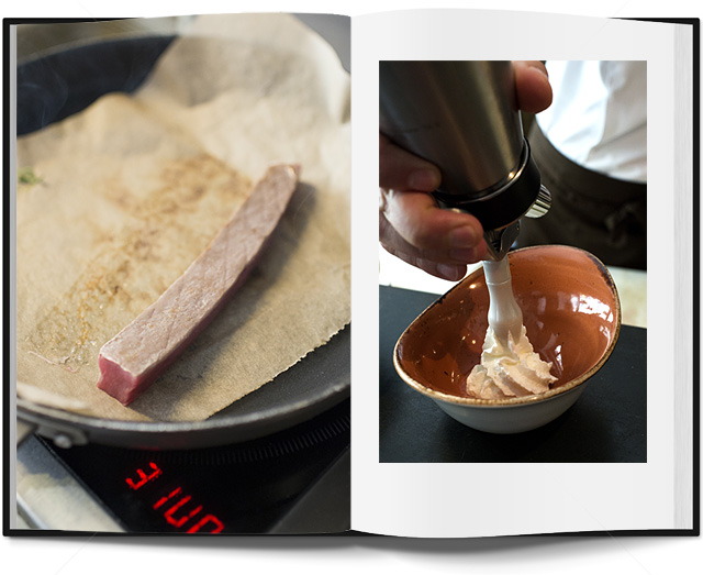Блюдо недели: тунец со спаржей и кремом из бурраты (фото 8)