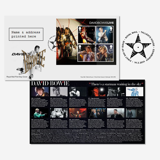Британская почта выпустит марки к юбилею Дэвида Боуи (фото 1)