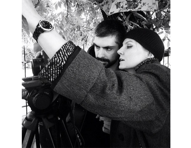 Рената Литвинова и Дмитрий Исхаков на съемках фильма «Петербург. Селфи»