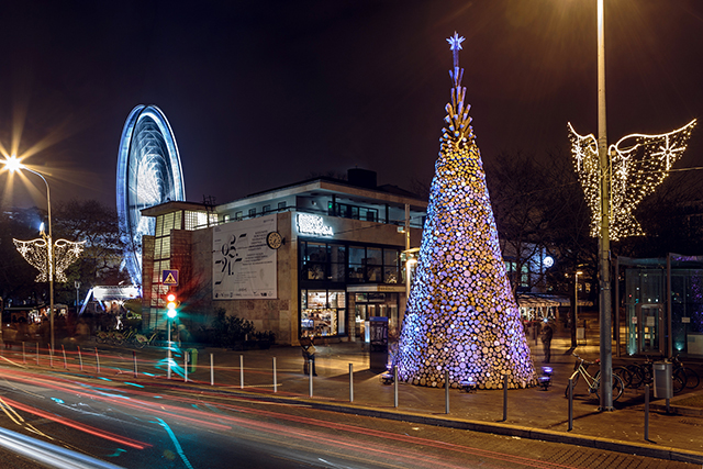В Будапеште установили новогоднюю елку из поленьев (фото 3)