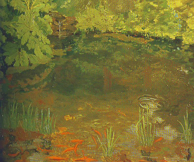 Уинстон Черчилль. "The Goldfish Pool at Chatwell" Sotheby's продали 15 картин Уинстона Черчилля (фото 1)