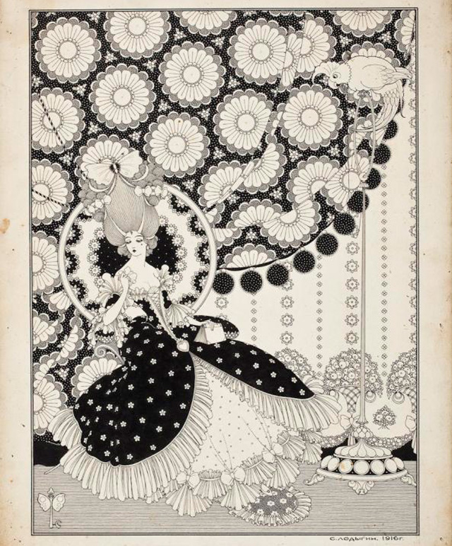 Лодыгин Сергей Павлович. XVIII век. Маркиза. 1916 Лучшие московские выставки октября (фото 3)