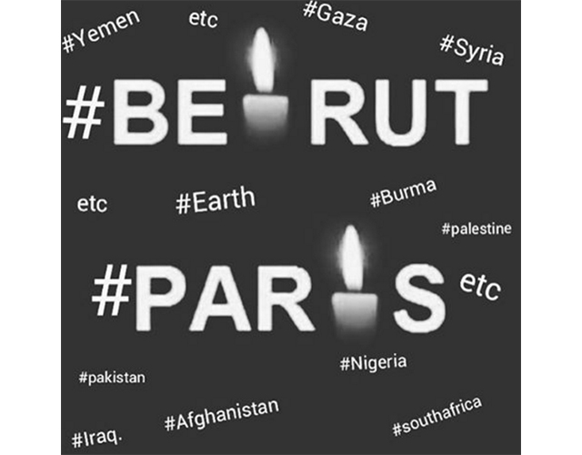 Картинки людей по всему миру в поддержку трагедии в Париже (фото 12)