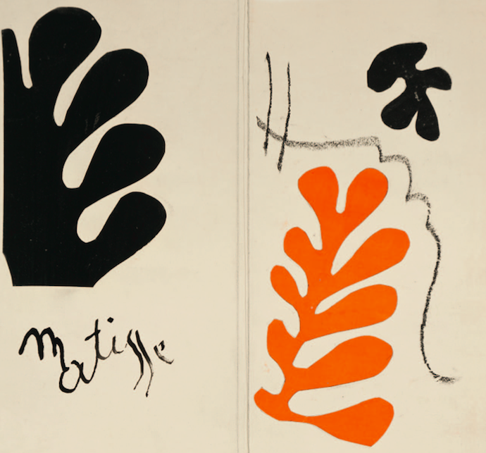 Анри Матисс. Макет обложки каталога к выставке литографий Матисса в парижской галерее Berggruen, 1954
