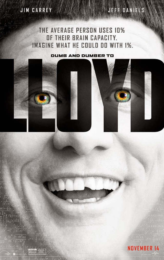 Джим Керри и Джефф Дэниелс в пародии на постер фильма "Люси" (фото 1)