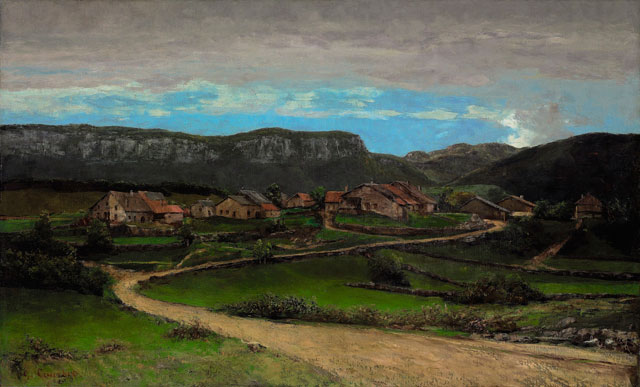 Гюстав Курбе (1819-1877, Франция. "Пейзаж близ Орнана". Холст, масло. Около 1865 года