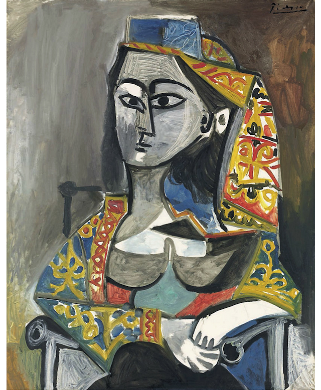 Пабло Пикассо "Женщина в турецком костюме, сидящая в кресле"