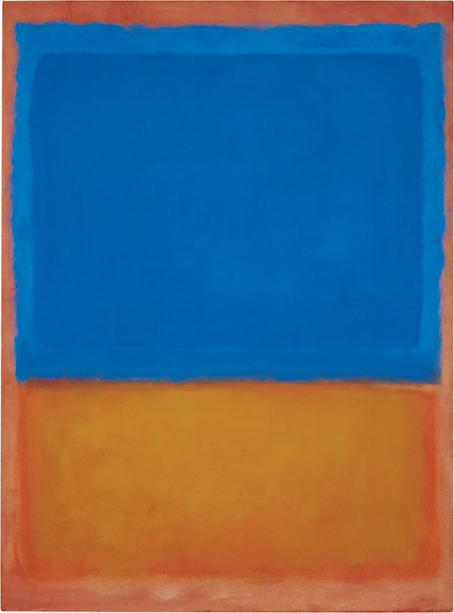 Марк Ротко. "Без названия (Красный, голубой, оранжевый)", 1955