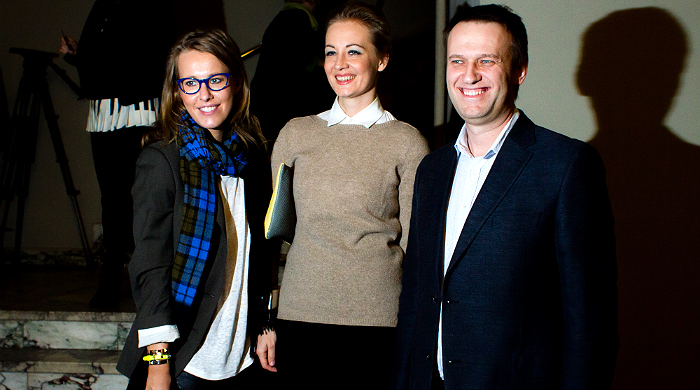 Ксения Собчак, Юлия и Алексей Навальные