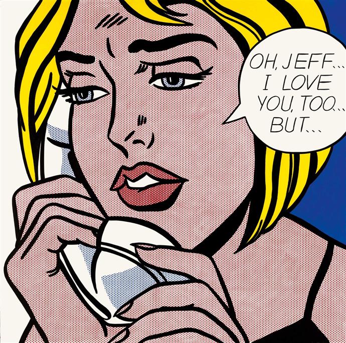 Рой Лихтенштейн "О, Джефф... Я тоже люблю тебя... Но...", 1964