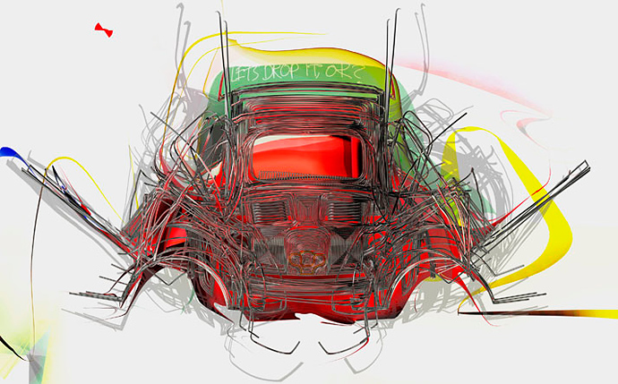 Раздавленные автомобили на выставке Рона Арада (фото 9)