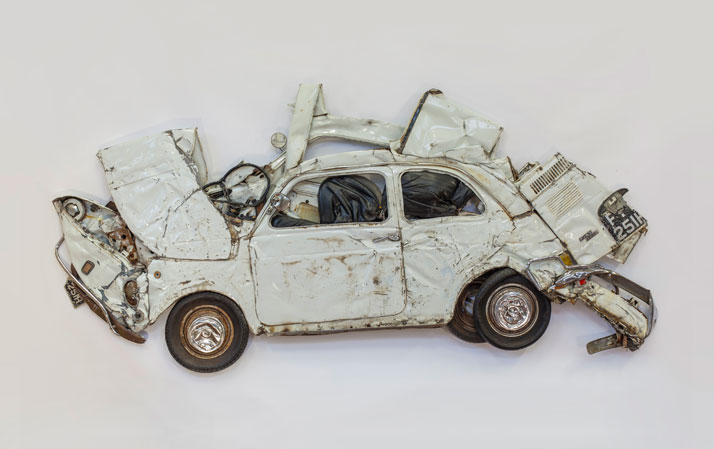 Раздавленные автомобили на выставке Рона Арада (фото 6)