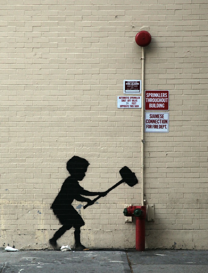 Новое граффити Бэнкси в Нью-Йорке (фото 1)