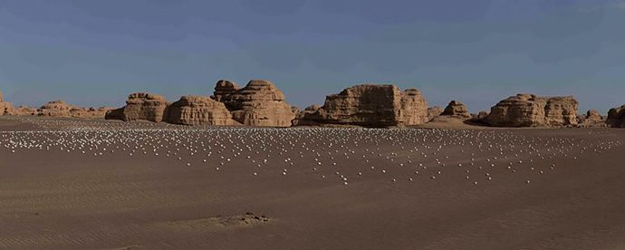 Тысячи яиц в пустыне Гоби: инсталляция Ши Шаопеня (фото 7)