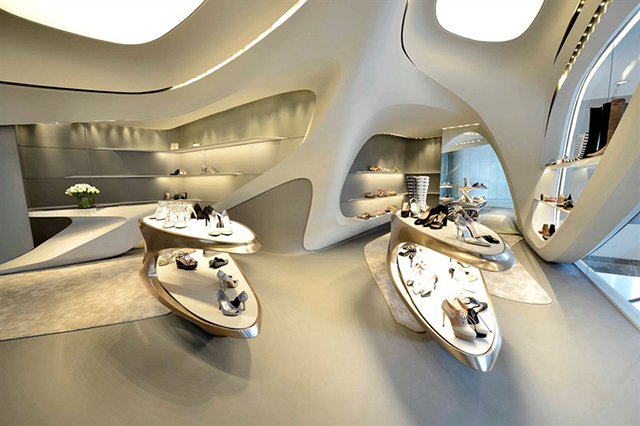 Бутик Stuart Weitzman по проекту Захи Хадид в Гонконге (фото 2)