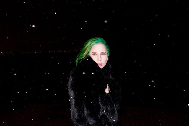 Зеленые волосы Леди Гаги в новой съемке Терри Ричардсона (фото 3)