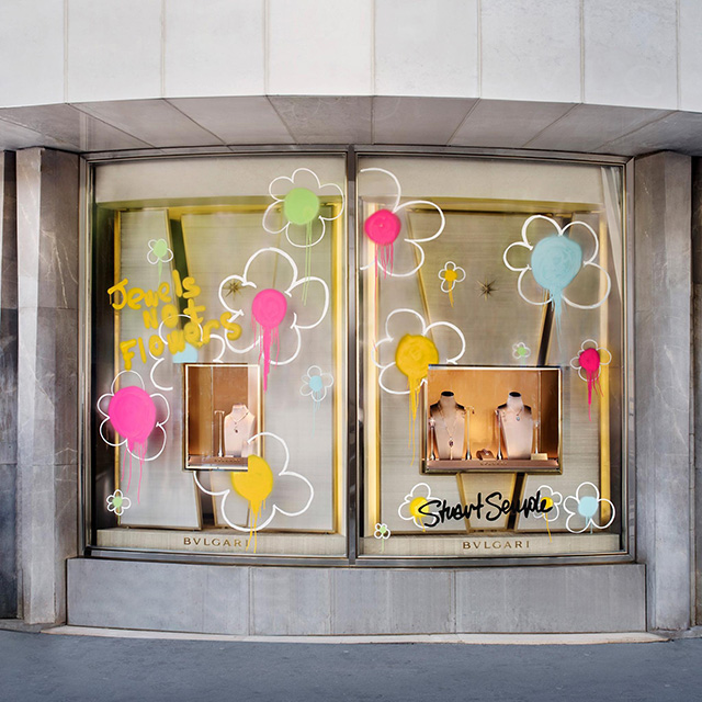 Витрина Bulgari в Париже Международная выставка стрит-арта от Bulgari (фото 6)