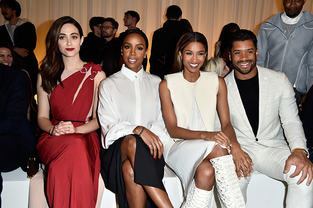 Эмми Россам, Келли Роулэнд, Сиара и Расселл Уилсон Гости показа Lanvin (фото 5)