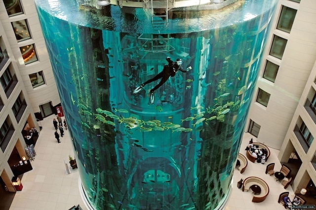Самый большой аквариум в Radisson SAS Hotel Berlin (фото 1)