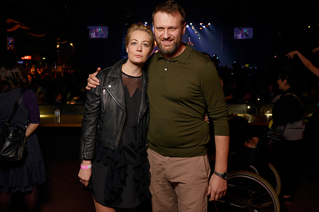 Юлия и Алексей Навальные День рождения телеканала "Дождь" (фото 3)