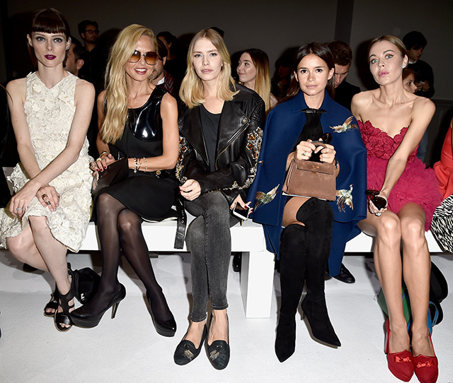 Коко Роша, Рэйчел Зоуи, Елена Перминова, Мирослава Дума и Ульяна Сергеенко Гости показа Giambattista Valli, весна-лето 2015 (фото 1)