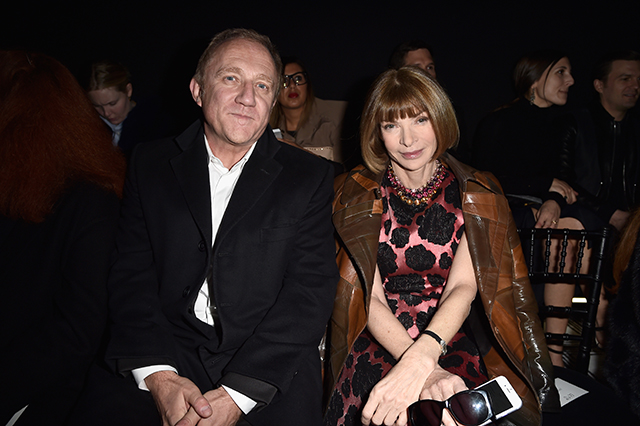 Франсуа-Анри Пино и Анна Винтур Гости показа Balenciaga, осень-зима 2015 (фото 9)