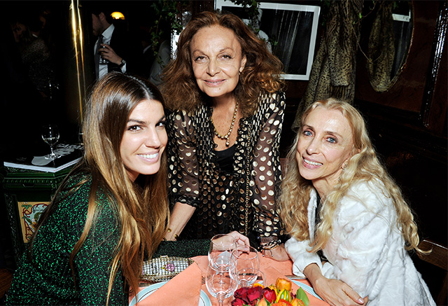 Бьянка Брандолини д'Адда, Диана фон Фюрстенберг и Франка Соццани Ужин Даши Жуковой в честь Франческо Веццоли (фото 8)